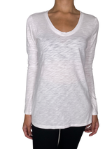 Polera Blanca Manga Larga