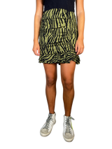 Falda Mini Verde Fruncida