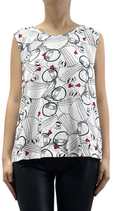 Polera Blanca Estampada