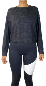 Polerón Negro Animal Print