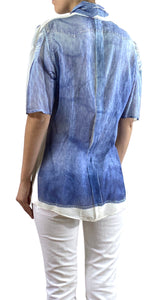 Blusa Traslucida Azul