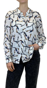 Blusa Blanca Serpientes
