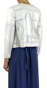 Chaqueta Blanca Flecos