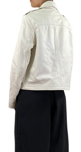 Chaqueta Cuero Blanco