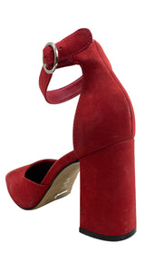 Taco Alto Cuero Rojo