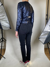 Blusa Lentejuelas Azul