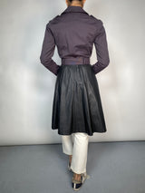 Abrigo Con Cuero Vegano