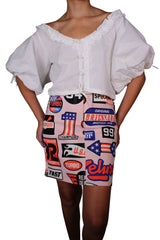 Blusa Mangas Aglobadas