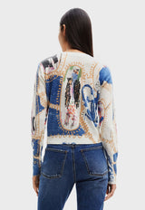 Sweater Desigual Ilustraciones Multicolor - Calce Regular