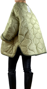 Parca Unisex Verde Botones