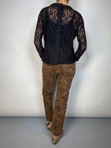 Blusa Bordada Traslucida