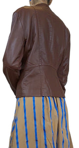 Chaqueta Eco Cuero Café