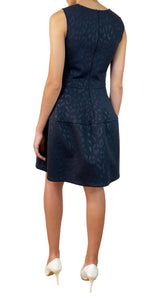 Vestido Drape Leopard Neopren