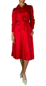 Vestido Midi Rojo Camisero