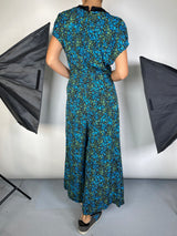 Enterito Estampado Azul Y Verde