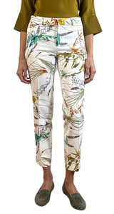 Pantalón Blanco Flores