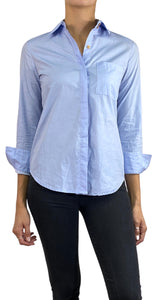 Blusa Celeste con Bolsillo
