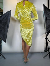 Vestido Mini Velvet Fruncido