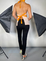 Blusa Seda Y Algodón Naranja