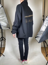 Abrigo Negro Lana Virgen