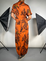 Vestido Naranjo Estampado