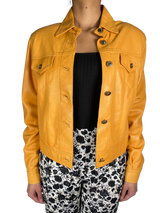 Chaqueta Cuero Naranjo