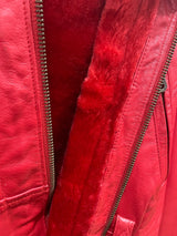 Chaqueta Cuero Rojo