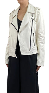 Chaqueta Cuero Blanco