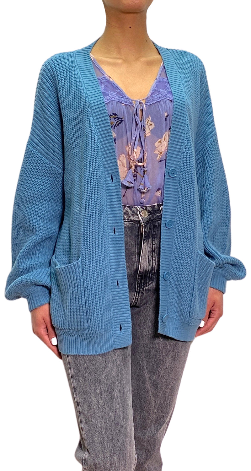 Cardigan Azul Forever 21 VINTAGE – Market People - Main Image