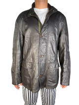 Chaqueta Cuero Negro