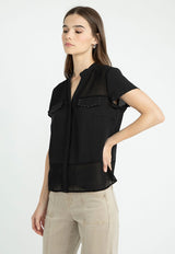 Blusa Ash Negro - Calce Slim Fit