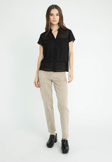 Blusa Ash Negro - Calce Slim Fit