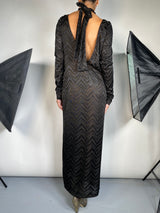 Vestido Embroidered Jersey Long Weili Zheng by Magma