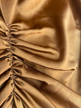 Vestido Mini Monique Seda Bronce