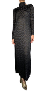 Vestido Embroidered Jersey Long Weili Zheng by Magma