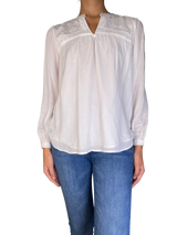 Blusa Blanca Manga Larga
