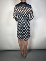 Vestido Traslúcido Blanco y Negro