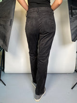 Pantalón Negro Gamuza Cierres