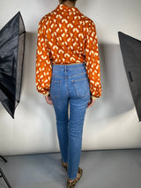 Blusa Estampada Terracota