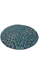 Individual Azul Mostacillas