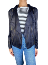 Chaqueta Craquelada Azul