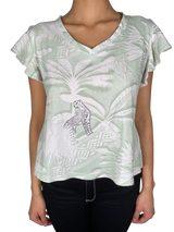 Polera Leopard Verde Pastel