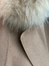 Abrigo Lana Cuello Piel