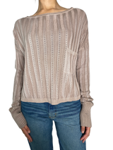 Sweater Manga Larga Gris