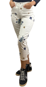 Jeans Blanco Bordado