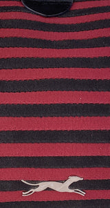 Cartera Rayas Burdeo Y Negro