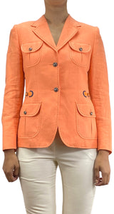 Blazer Naranjo Lino