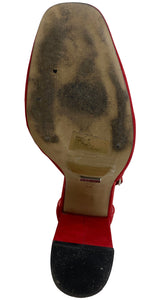 Taco Alto Cuero Rojo