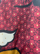 Vestido Burdeo Estampado