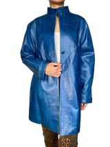 Chaqueta Cuero Azul